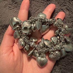 Silver heart bracelet
